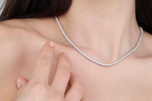 Tennis Necklace 7.10 ct