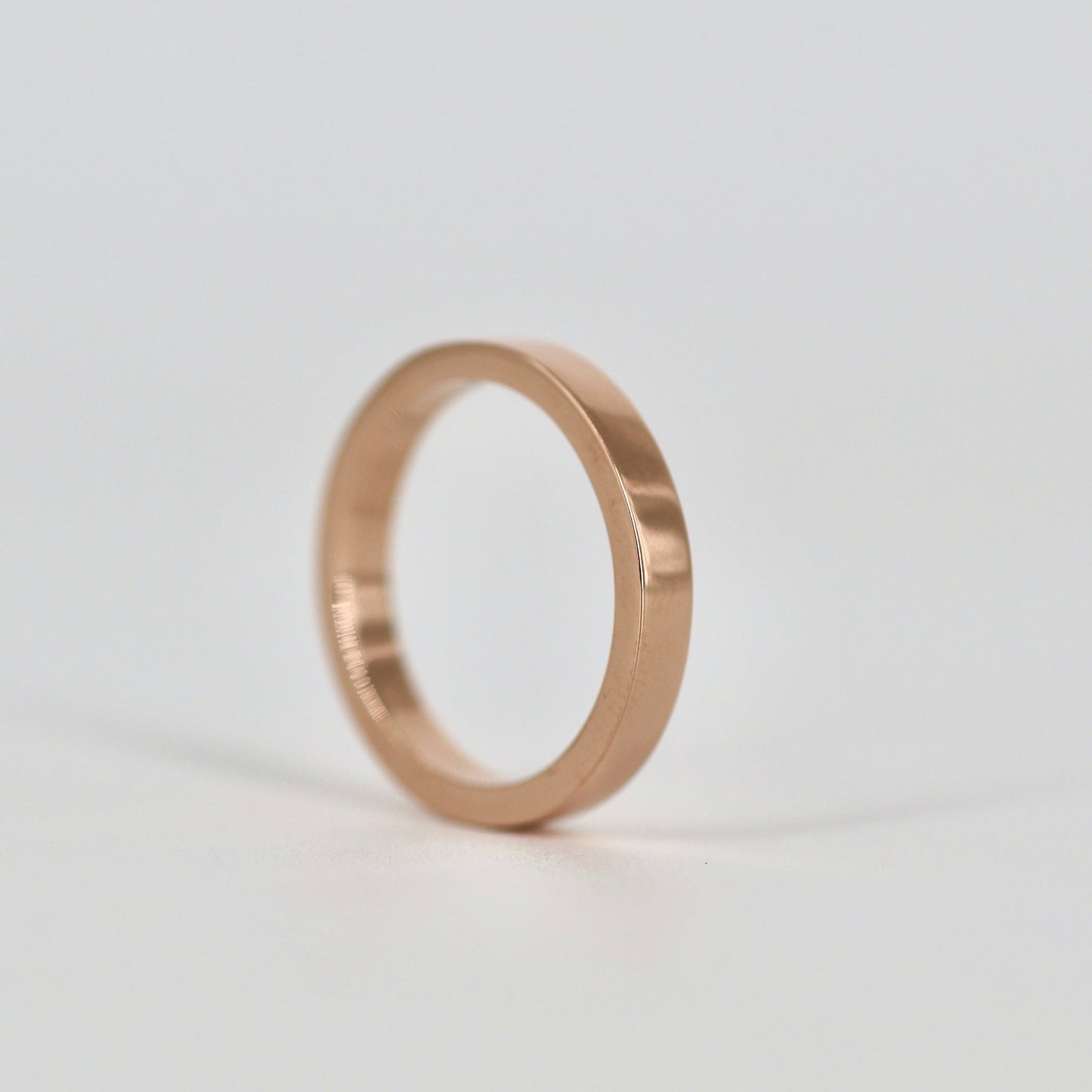 Flat wedding band 3 mm