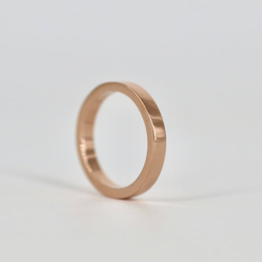 Flat wedding band 3 mm